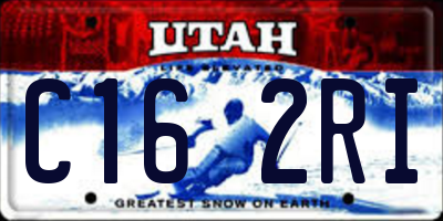 UT license plate C162RI