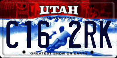 UT license plate C162RK