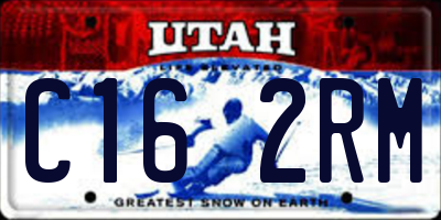 UT license plate C162RM