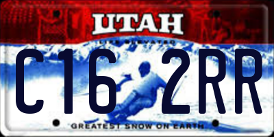 UT license plate C162RR