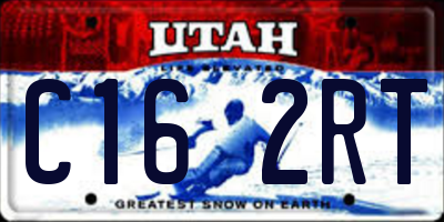 UT license plate C162RT