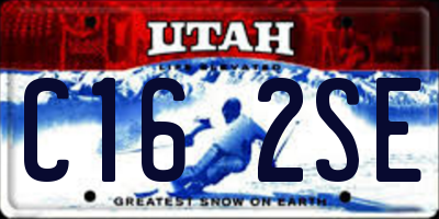 UT license plate C162SE