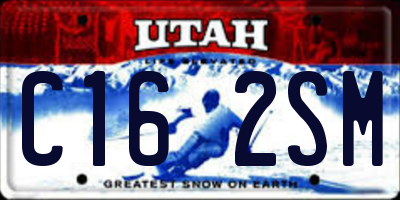 UT license plate C162SM