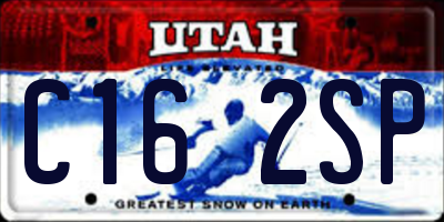 UT license plate C162SP