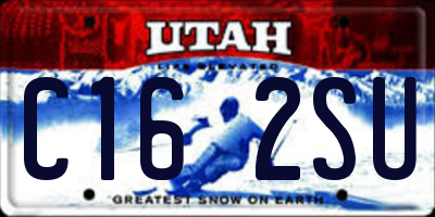 UT license plate C162SU