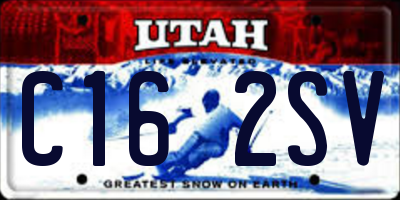 UT license plate C162SV