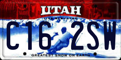 UT license plate C162SW