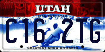 UT license plate C162TG