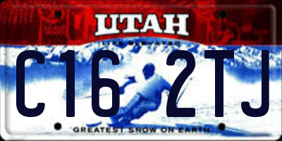 UT license plate C162TJ