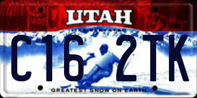 UT license plate C162TK
