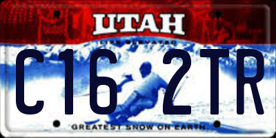 UT license plate C162TR