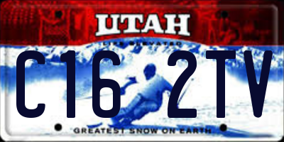 UT license plate C162TV