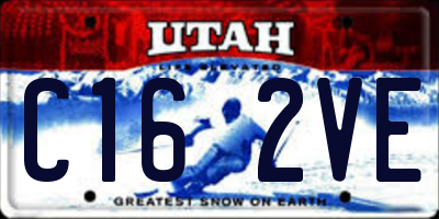 UT license plate C162VE