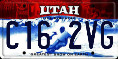 UT license plate C162VG