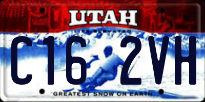 UT license plate C162VH