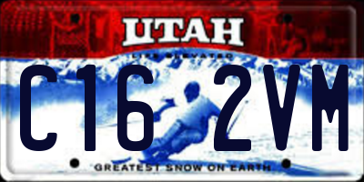 UT license plate C162VM