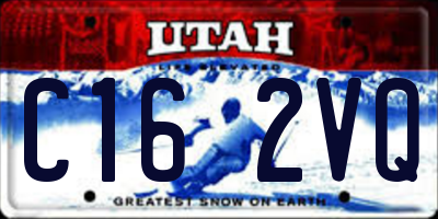 UT license plate C162VQ