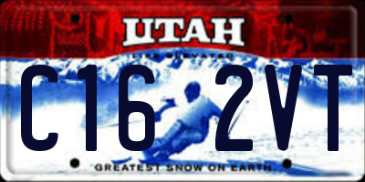 UT license plate C162VT