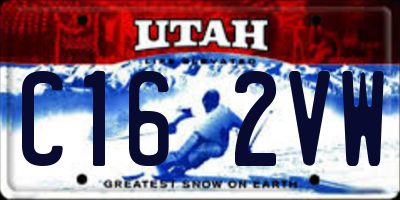 UT license plate C162VW