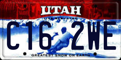 UT license plate C162WE