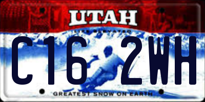 UT license plate C162WH