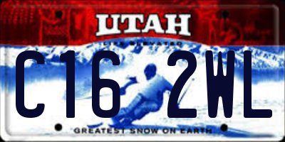 UT license plate C162WL