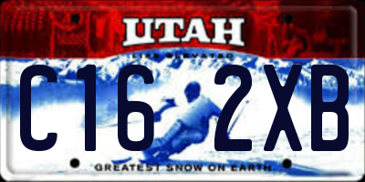 UT license plate C162XB