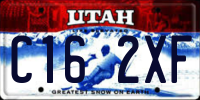 UT license plate C162XF