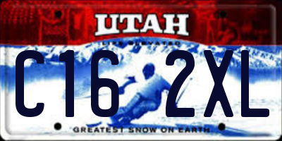 UT license plate C162XL