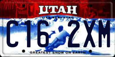 UT license plate C162XM