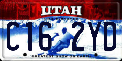 UT license plate C162YD