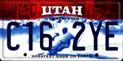 UT license plate C162YE