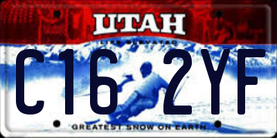 UT license plate C162YF
