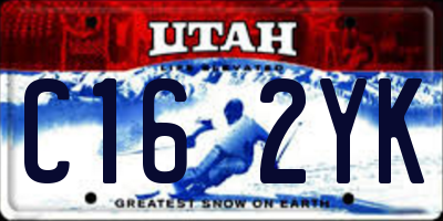 UT license plate C162YK