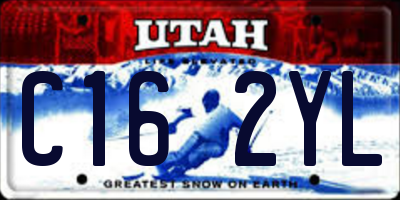 UT license plate C162YL