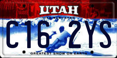 UT license plate C162YS