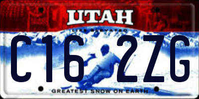 UT license plate C162ZG