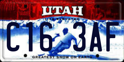 UT license plate C163AF