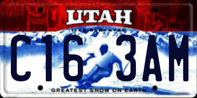 UT license plate C163AM