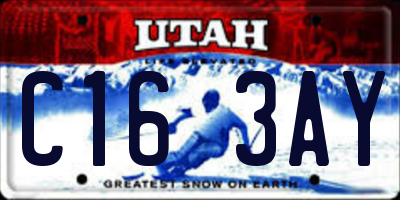 UT license plate C163AY