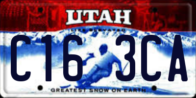 UT license plate C163CA