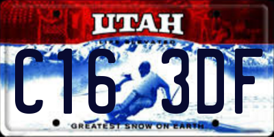UT license plate C163DF