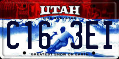 UT license plate C163EI