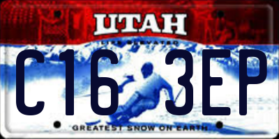 UT license plate C163EP