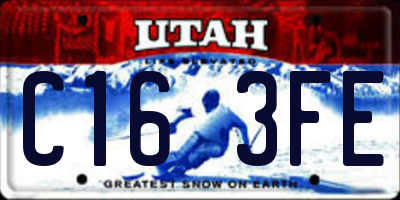 UT license plate C163FE