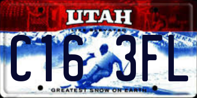UT license plate C163FL