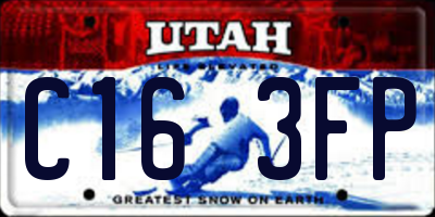 UT license plate C163FP