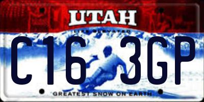 UT license plate C163GP