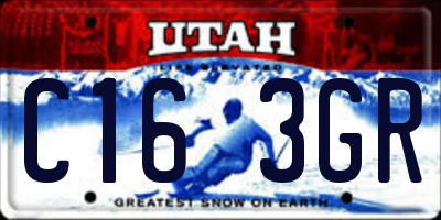 UT license plate C163GR