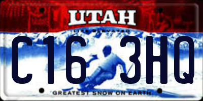 UT license plate C163HQ